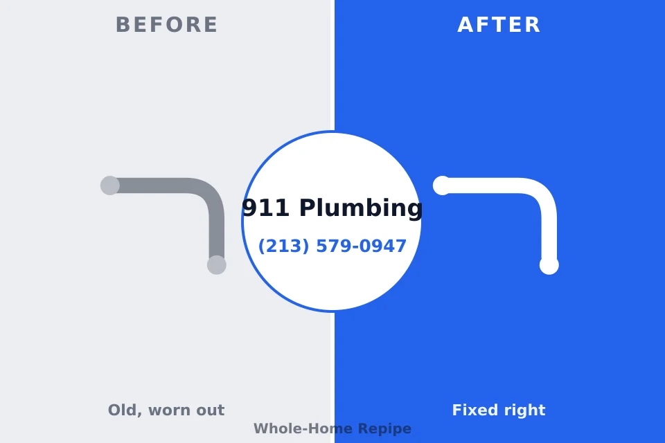 Before and after: plumbing company Bentonville, AR